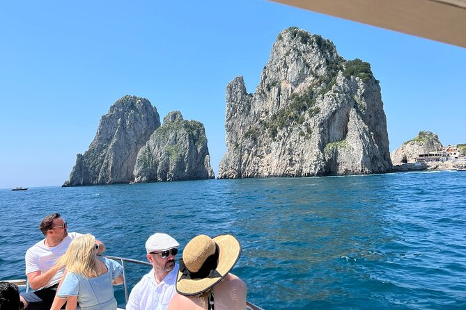 Capri, Blue Grotto by Priority, Faraglioni Swim and City Visit - Passing the Mermaid’s Rock and the sailors’ cave