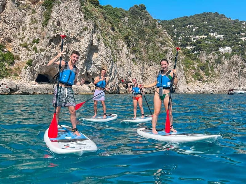 Capri: Caves and Beaches Paddle Board Tour with Photos - Starting at Marina Piccola