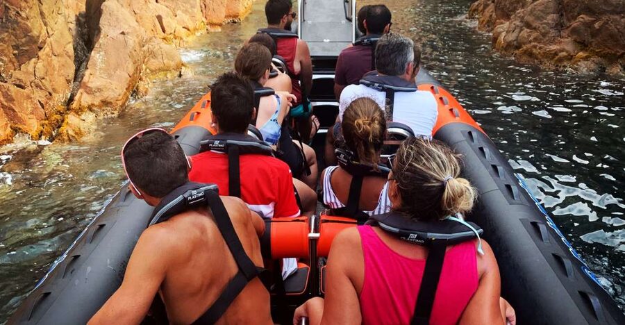 Corsica: Piana Calanques and Caves by Boat - Boarding beside the Calypso Hotel