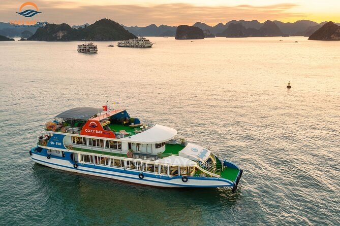 Cozy Bay Halong 5-Star Day Cruise, Buffet, Cave, Kayak, Swimming - Buffet lunch, drinks, and the sunset party
