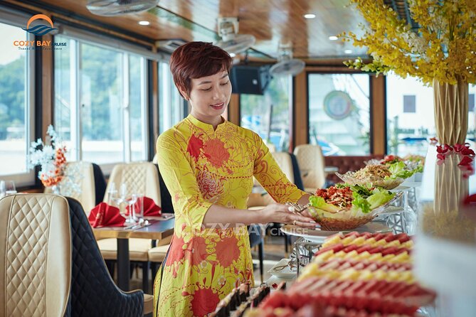 Cozy Bay Halong 5-Star Day Cruise, Buffet, Cave, Kayak, Swimming - Guides can shape the whole day