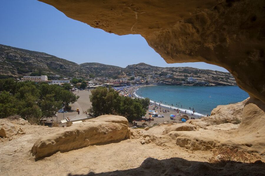 Crete: Matala Beach and Hippie caves, Red beach - Why Matala makes a good south-coast day trip
