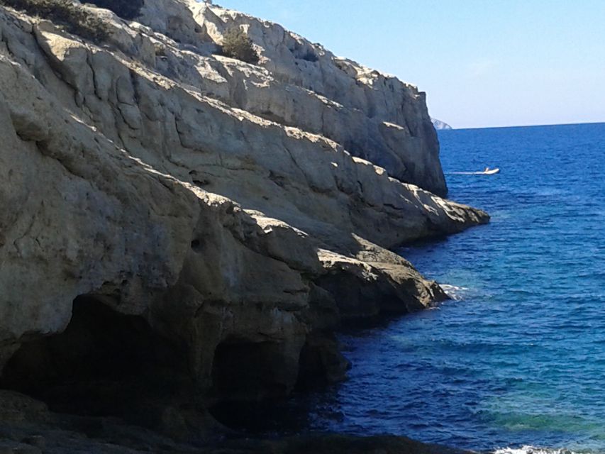 Crete: Matala Beach and Hippie caves, Red beach - First look at Matala Beach
