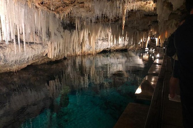 Crystal Caves and Bermuda Underwater Exploration Institute Admission - Entering Crystal and Fantasy Caves