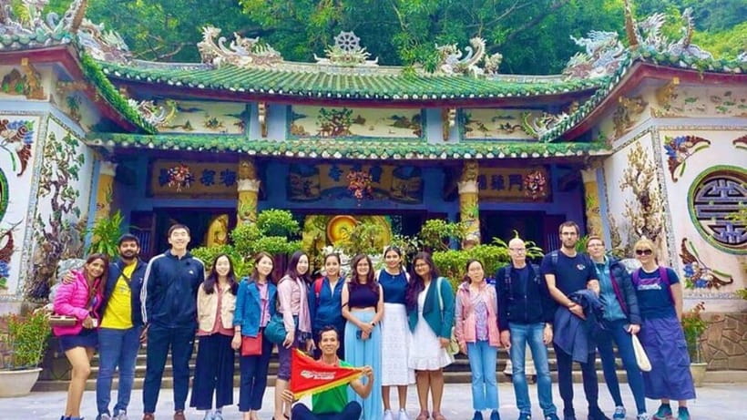 DaNang/HA: Lady Buddha, Marble Mountain & Am Phu Caves Tour - Transport, timing, and pickup areas