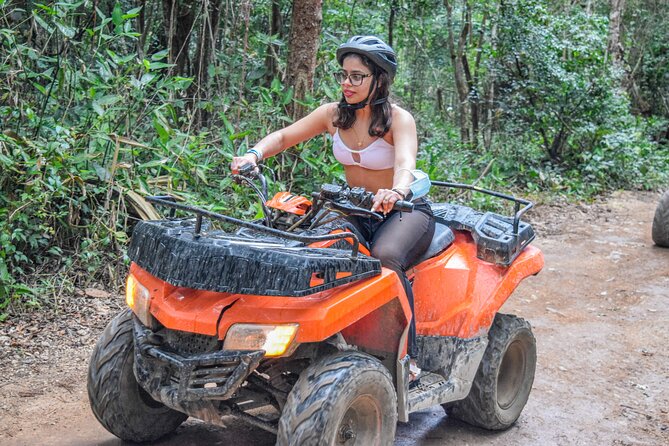 Drive an Atv shared, swim in a Cenote and ziplines in the Cancun - The cenote provides the best change of pace