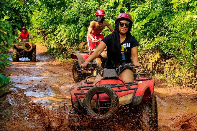 Drive an Atv shared, swim in a Cenote and ziplines in the Cancun - The pace can feel rushed