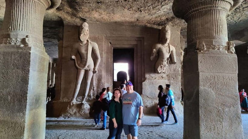 Elephanta Caves & Island Guided Tour - Walking uphill through the island village