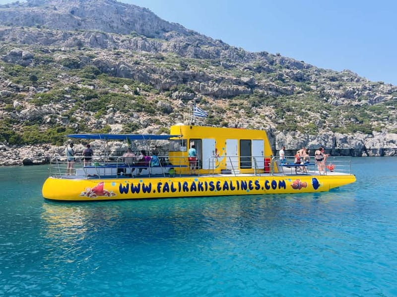 Faliraki: Boat Trip to Anthony Quinn & The Caves with Drinks - Anthony Quinn Bay, clear water and a fish-feeding show