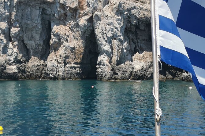 FALIRAKI: BOAT TRIP TO ANTONY QUINN, LADIKO, AFANDOU CAVES - Leaving Kathara Beach for the Rhodes coast