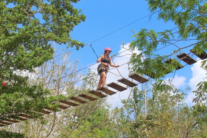 Family ATV Cenote Five Zip Lines Photos Taco Lunch Tequila Taste - From Cancun pickup to the jungle