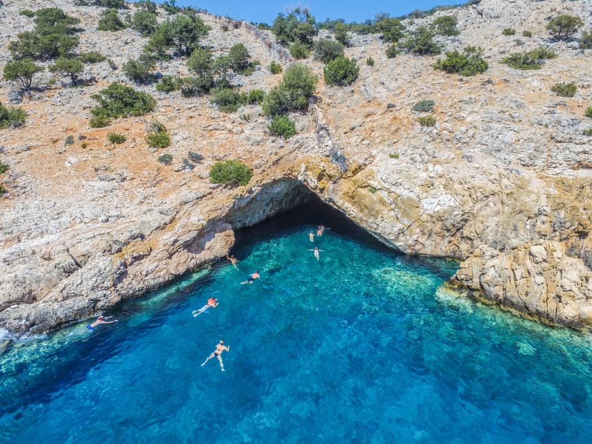 From Ag Anna: Rina's Cave and Ano and Kato Koufonisi Cruise - Rina’s Cave: swimming, jumping, and a freshwater spring