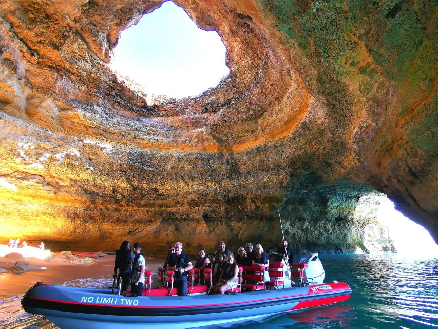 From Albufeira: Benagil Caves and Dolphins Guided Boat Tour - The guides and the tone on board