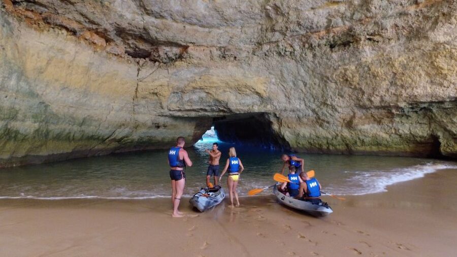 From Albufeira: Benagil Hidden Caves Tour by Kayak - How the guides handle beginners