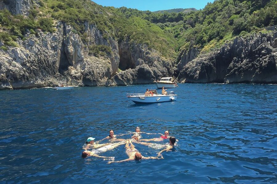 From Amalfi: Amalfi Coast 6-Hour Private Grottoes Boat Trip - Swimming in turquoise water