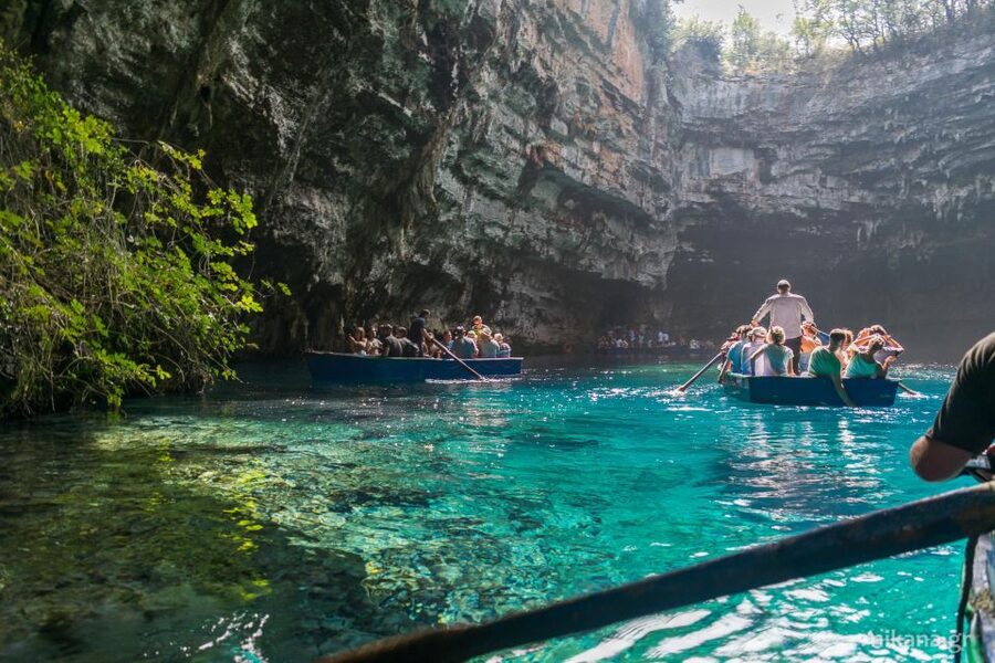 From Argostoli: Melissani Lake & Drogarati Caves Tour - The Myrtos Beach viewpoint in 10 minutes