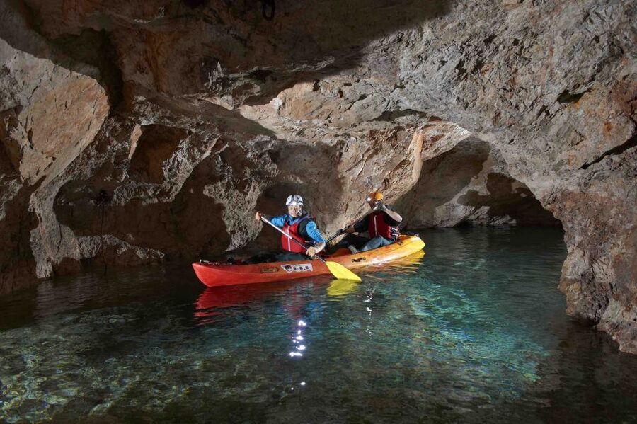 From Bled: Full-Day Underground Kayaking - Entering the mine by original train