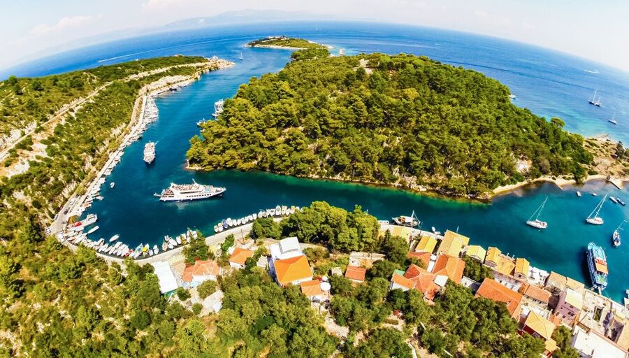 From Corfu: Day Cruise to Paxos, Antipaxos, and Blue Caves - Gaios gives the day a useful pause