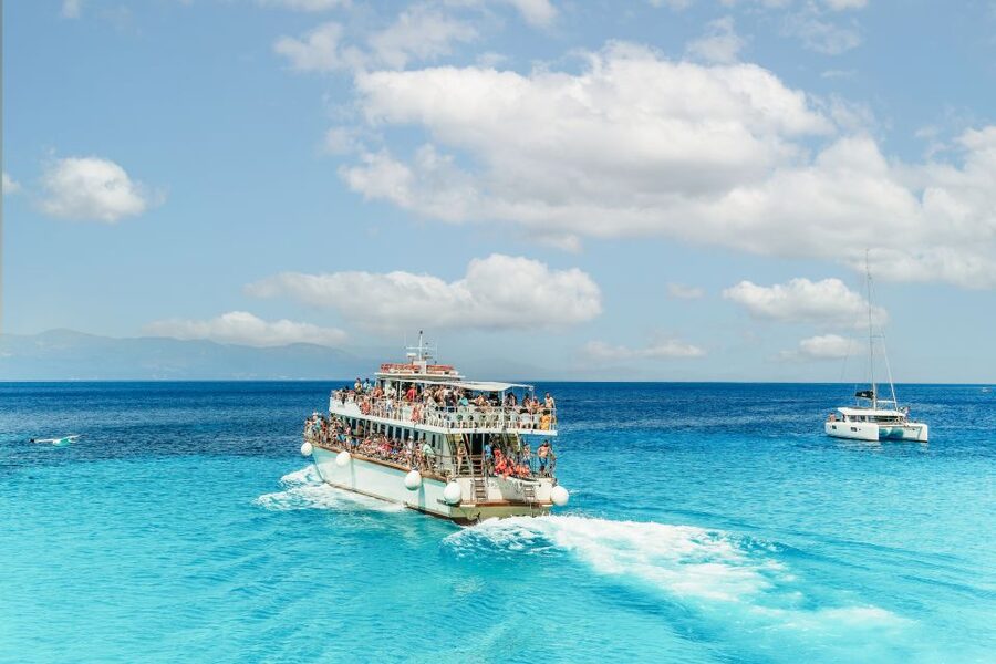 From Corfu Island: Antipaxos & Paxos Blue Caves Boat Cruise - Antipaxos: the day’s best swim