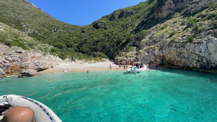 From Durrës/Golem: Sazan & Ali Cave & Karaburun Boat Tour - Haxhi Ali Cave from the water