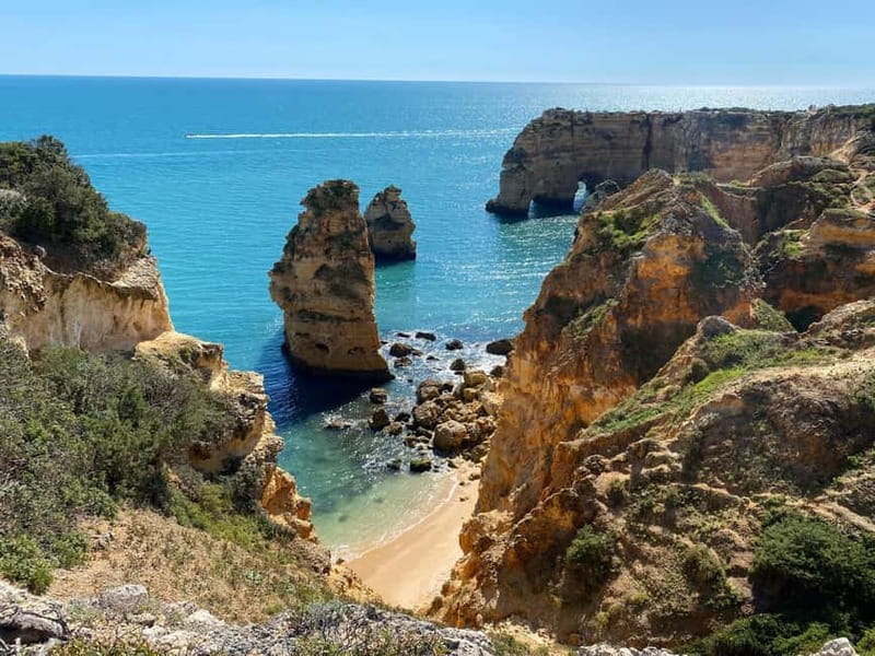 From Faro: Benagil Cave and Seven Hanging Valleys Trail Tour - From Faro Marina to the Seven Hanging Valleys