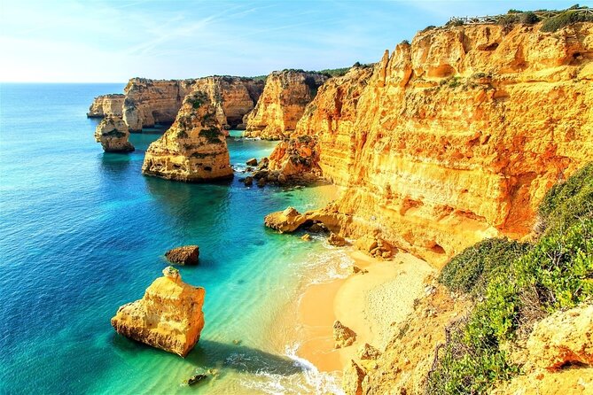 From Faro: Benagil Cave, Marinha & Carvoeiro Full-Day Tour - Benagil Cave from the cliff top