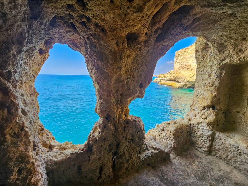 From Faro: The Original Benagil Cave, Marinha & More Tour - The cliff walk to Praia da Marinha
