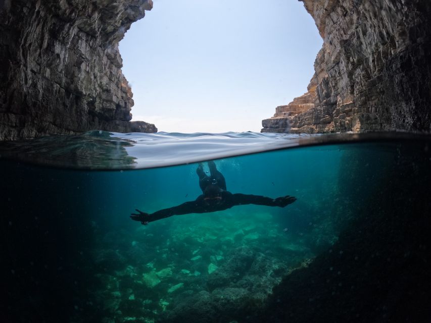 From Fažana: snorkeling at sea cave and Brijuni Island - Seagull Rocks and the closed sea cave