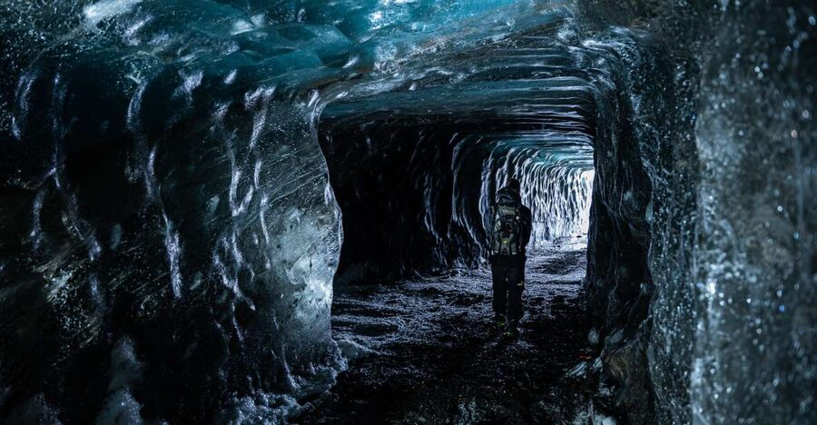 From Gullfoss: Langjökull Ice Cave and Snowmobile Tour - From Gullfoss Café to the glacier road