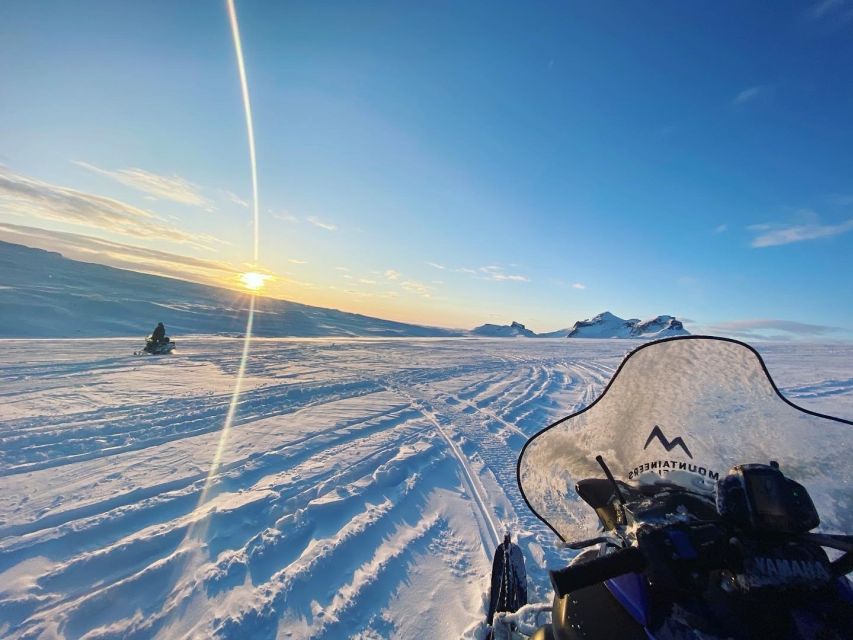 From Gullfoss: Langjökull Ice Cave and Snowmobile Tour - One hour on the snowmobile