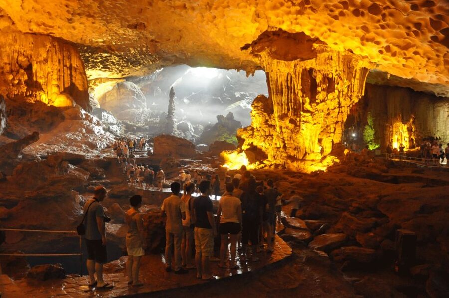 From Hanoi: Halong Bay Day Trip w/ Cave, Island & Kayak - The sunset party on the return cruise