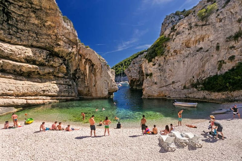 From Hvar: Blue Cave and Pakleni Islands Group Tour - Swimming into Stiniva Bay