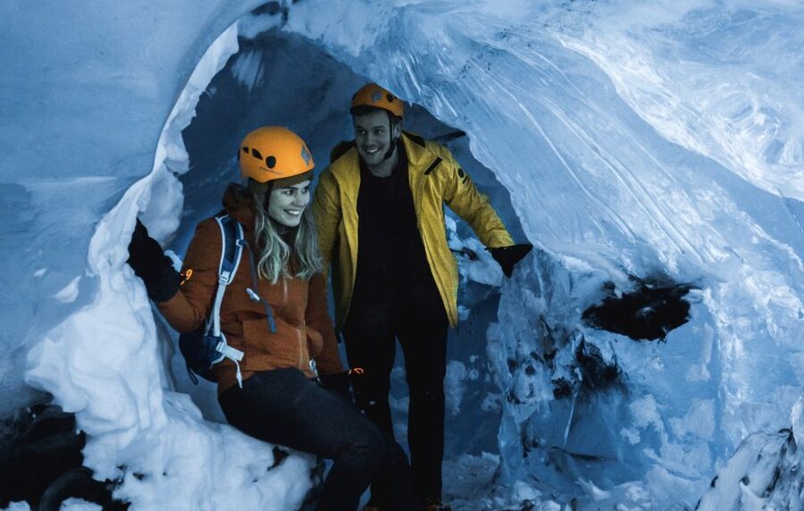 From Jökulsárlón: Crystal Blue Ice Cave Super Jeep Tour - The walk across rough ground