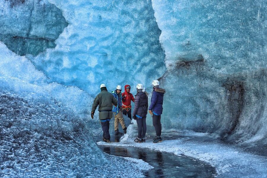 From Jökulsárlón: Ice Cave and Glacier Exploration Tour - Getting ready for the glacier walk