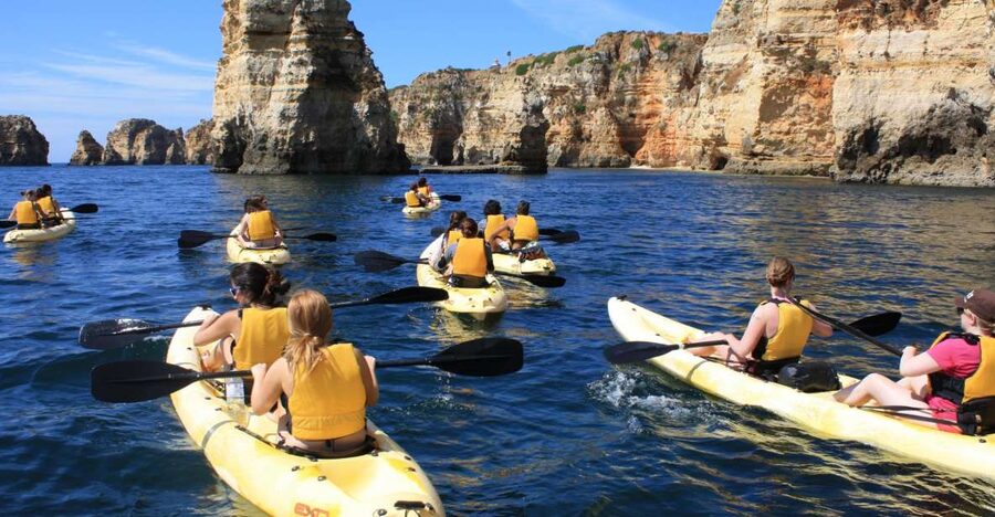 From Lagos: Algarve Coast and Caves by Kayak - Snorkeling, swimming, and the boat-only beach