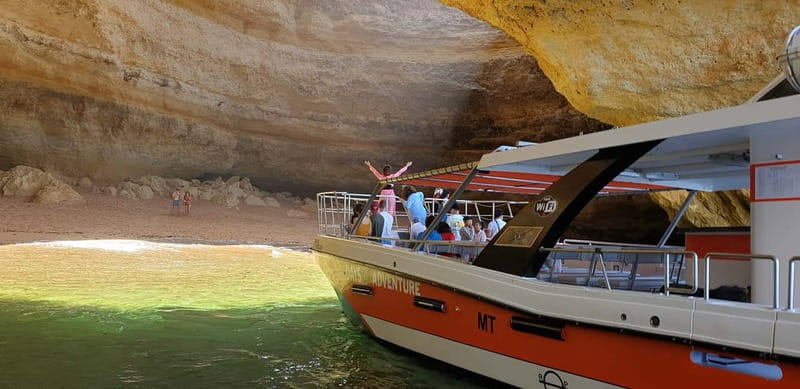 From Lagos: Benagil Caves Catamaran Cruise - Approaching the famous Benagil Sea Cave