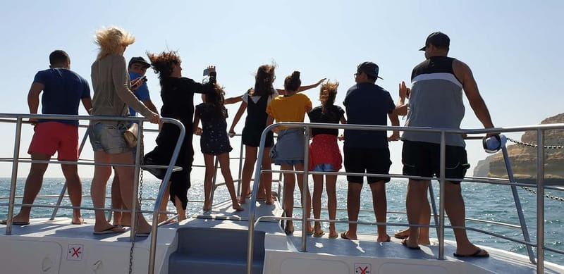From Lagos: Benagil Caves Catamaran Cruise - The swim stop near Benagil