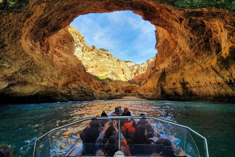 From Lagos: Benagil Caves Speedboat Adventure - From Lagos Marina to the open Atlantic