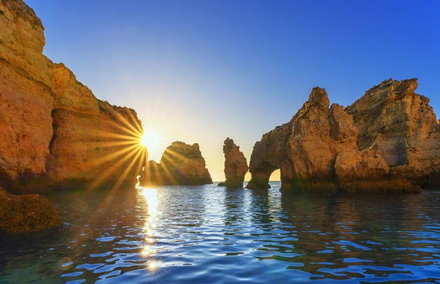 From Lagos: Cruise to the Caves of Ponta da Piedade - The turquoise lagoon and cliff-side beaches