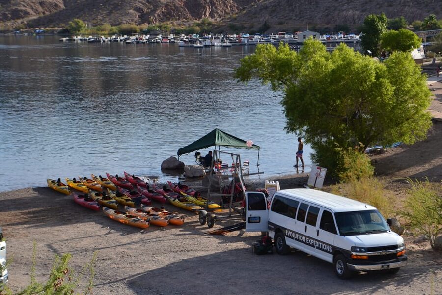 From Las Vegas: Guided Emerald Cave Kayak Tour - History along the canyon walls