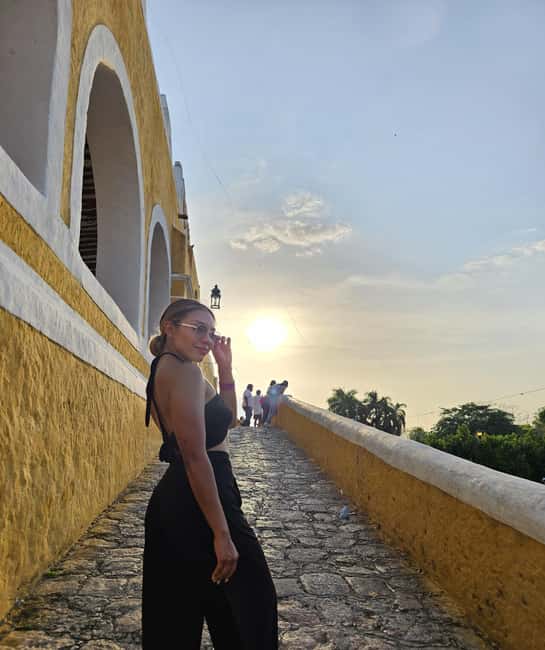 From Merida: Chichen Itza, Izamal & Cenote with Buffet Lunch - Yellow streets and Maya views in Izamal