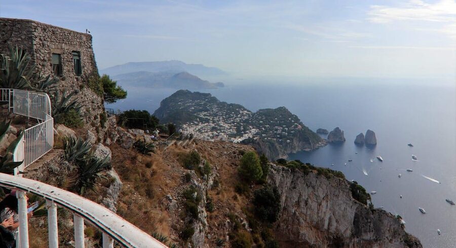 From Naples: Blue Grotto, Capri, and Anacapri Group Tour - The Blue Grotto, with a weather warning attached