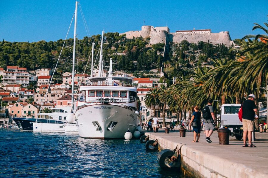 From Omis: Blue Cave & 5 Island Speedboat Tour - Hvar old town and the fortress climb