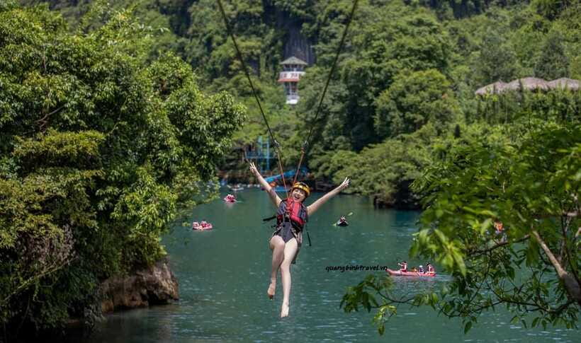 From Phong Nha/DongHoi: Paradise Cave and Zipline Dark Cave - Inside the cave, darkness is part of the attraction