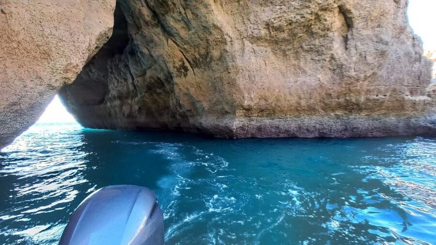 From Portimão: Algar de Benagil and Sea Caves Boat Tour - The optional swim stop