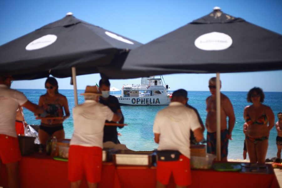 From Portimão: Catamaran Cruise to Benagil Caves with BBQ - The return past Carvoeiro’s coves