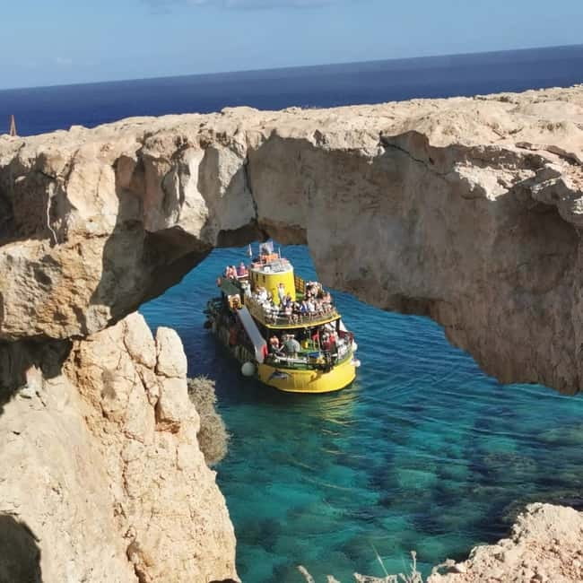 From Protaras: Cruise to Blue Lagoon, Turtle Cove & Sea Cave - Fig Tree Bay, Konnos Bay and the ride back
