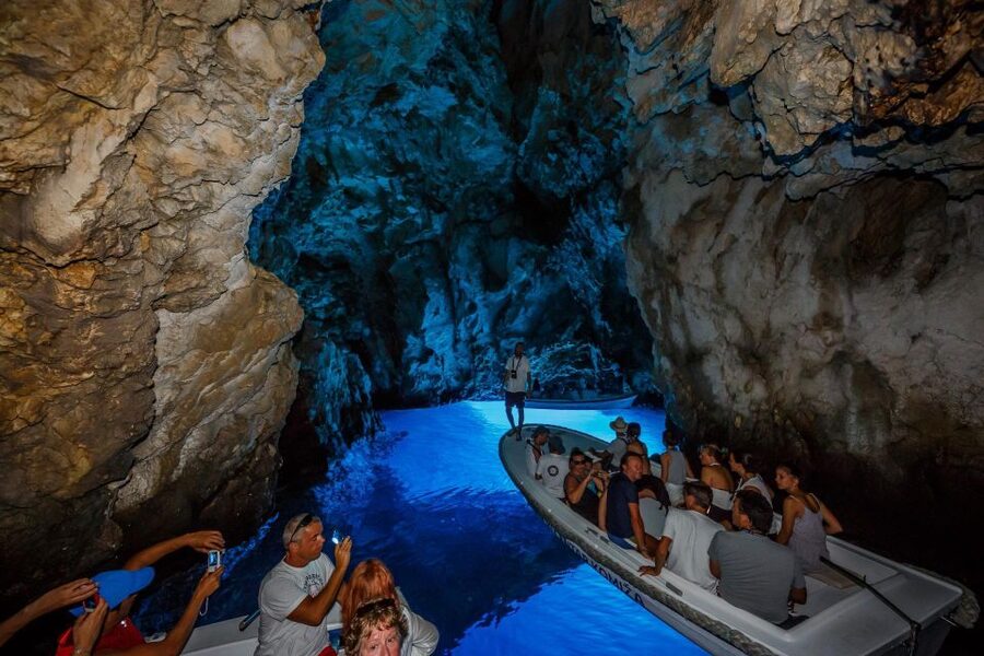 From Split: Blue Cave, Hvar, Mamma Mia, 5 Islands boat Tour - The Pakleni Islands on the way to Hvar
