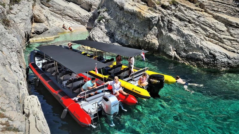 From Split: Blue Cave, Hvar, Mamma Mia, 5 Islands boat Tour - At least two hours in Hvar Town