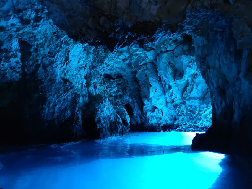 From Split: Luxury Cabin Boat Tour to The Blue Cave and Hvar - Swimming near Budikovac and the Blue Lagoon